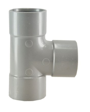 T-stuk 3 x mof 50 mm 90 graden PVC