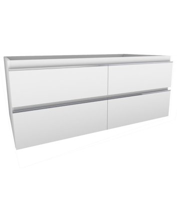 Tigris onderkast met 4 laden 2 uitsparingen 120 x 46 cm glans wit