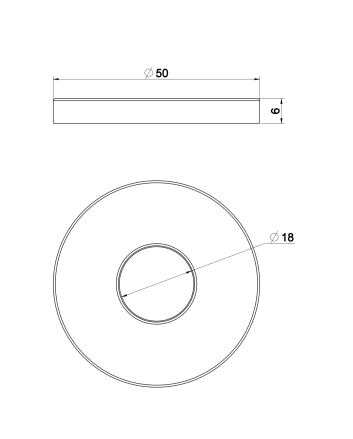 Slim rozet uitloop eenhendel wastafelkraan 50 mm chroom