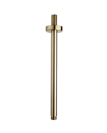Caral douchearm met plafondbevestiging 30 cm geborsteld messing
