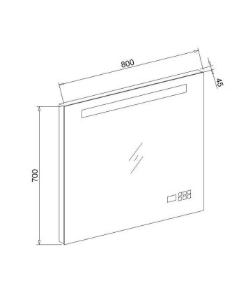 Sani DeLuxe Spiegel met LED verlichting, radio en bluetooth 80 incl. spiegelverwarming