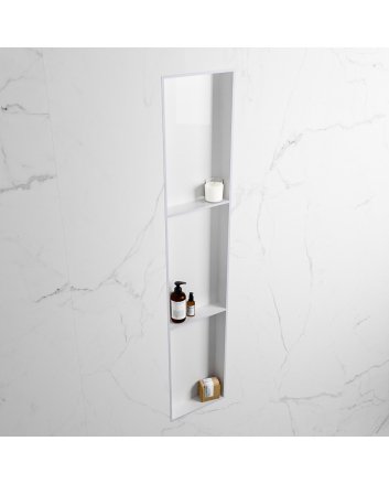 Mondiaz Easy Nis 149,5x29,5cm in solid surface kleur Cale | Talc. 3 vakken  geschikt voor in- of opbouw