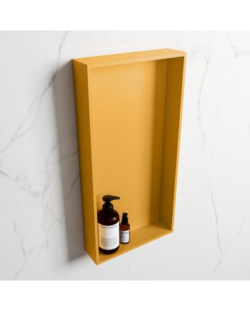 Mondiaz Easy Nis 59,5x29,5cm in solid surface kleur Ocher | Ocher. 1 vak  geschikt voor in- of opbouw