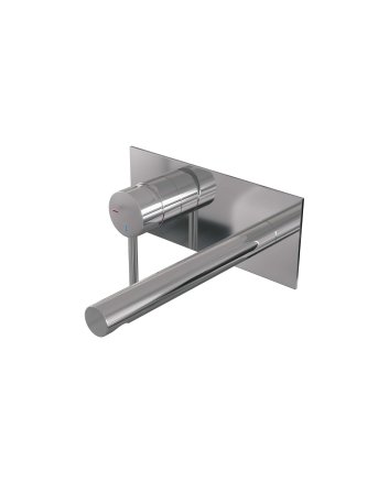 BRAUER Chrome Edition inbouw wastafelmengkraan met rechte uitloop en afdekplaat model A2 chroom