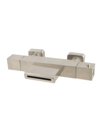 Rombo thermostatische waterval badmengkraan geborsteld staal