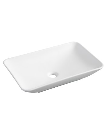 Karé waskom rechthoekig 58 x 36 x 11,5 cm keramiek mat wit