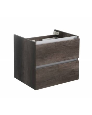 Sani DeLuxe Trendline onderkast met greeplijst aluminium 60 Century Oak