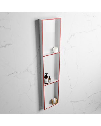 Mondiaz Easy Nis 149,5x29,5cm in solid surface kleur Fire | Talc. 3 vakken  geschikt voor in- of opbouw