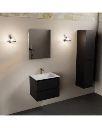 Mondiaz Aivy 60cm badmeubel Urban, wastafel Talc solid surface midden 1 kraangat