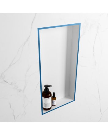 Mondiaz Easy Nis 59,5x29,5cm in solid surface kleur Jeans | Talc. 1 vak  geschikt voor in- of opbouw