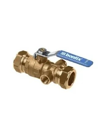 Bonfix Kogelstopkraan met aftap 28x28 mm