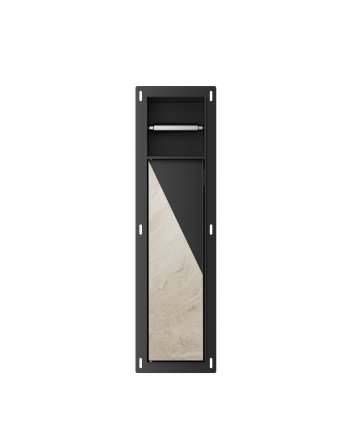 Rocko toiletrol- en borstelhouder inbouw betegelbaar mat zwart