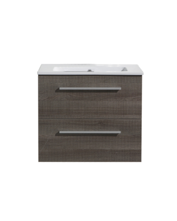 Sani DeLuxe Aktieset badmeubel DL met greep aluminium 60 Kentucky Oak zonder spiegel