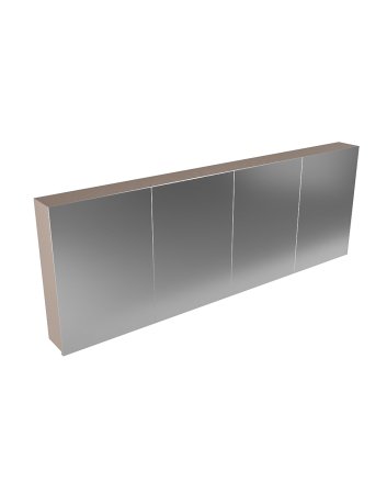 Mondiaz Cubb spiegelkast 200x70x16cm kleur smoke met 4 deuren