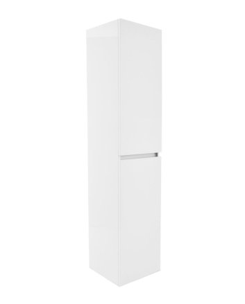 Sani DeLuxe Trendline basic kolomkast met greeplijst aluminium Mat Wit