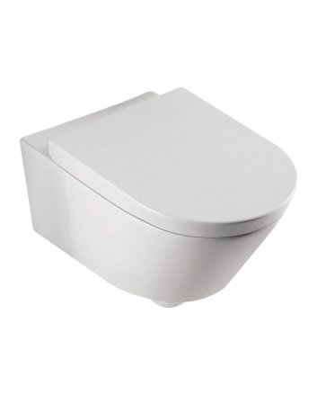 Metro wandcloset met toiletzitting softclose en quick release glans wit