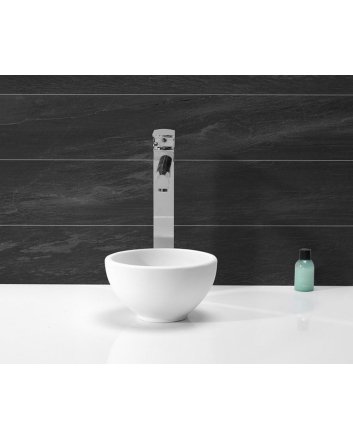 Wiesbaden Tessa waskom rond 20x11 cm solid surface mat wit