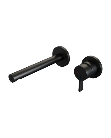 BRAUER Black Edition inbouw wastafelmengkraan met rechte uitloop en rozetten model E1 mat zwart