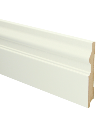 MDF Renaissance plint 120x15 wit voorgelakt RAL 9010 | 2.4 meter