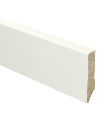 MDF Moderne plint 70x15 wit voorgelakt RAL 9010 | 2.4 meter
