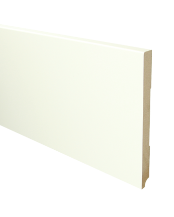 MDF Moderne plint 190x15 wit voorgelakt RAL 9010 | 2.4 meter