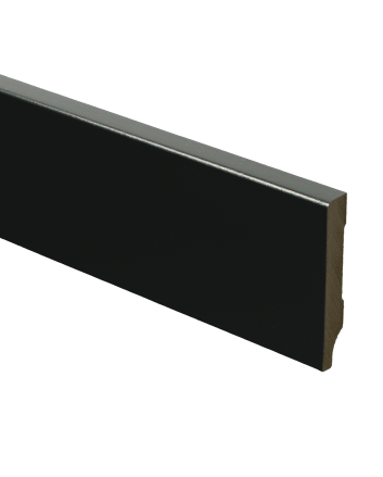 MDF Moderne plint 55x9 voorgelakt RAL 9005 | 2.4 meter