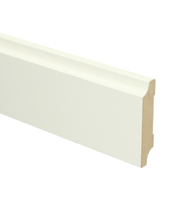 MDF Retro plint 70x15 wit voorgelakt RAL 9010 | 2.4 meter