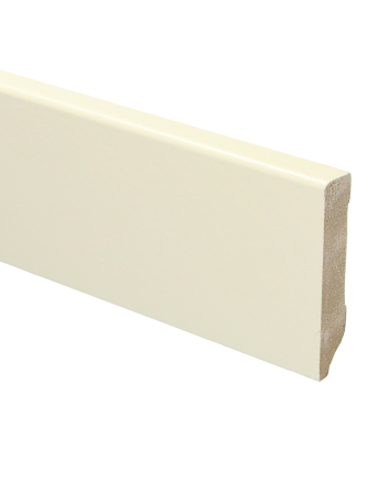 MDF Moderne plint 70x12 voorgelakt RAL 9001 | 2.4 meter