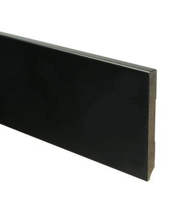 MDF Moderne plint 120x12 voorgelakt RAL 9005 | 2.4 meter
