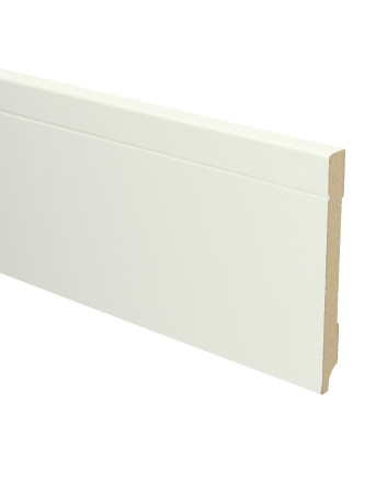 MDF Tijdloze plint 120x12 wit voorgelakt RAL 9010 | 2.4 meter
