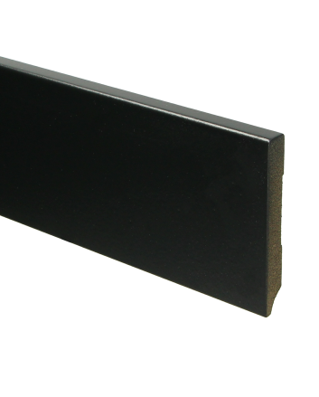 MDF Moderne plint 90x12 voorgelakt RAL 9005 | 2.4 meter