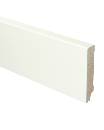 MDF Moderne plint 90x18 RAL 9010 + uitsparing | 2.4 meter