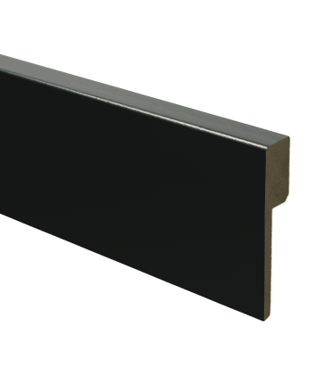 MDF Renovatieplint modern 90x18 voorgelakt RAL 9005 | 2.4 meter
