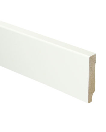 MDF Moderne plint 55x12 voorgelakt RAL 9016 | 2.4 meter