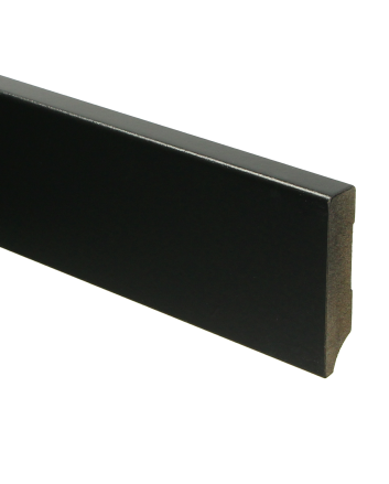 MDF Moderne plint 70x15 voorgelakt RAL 9005 | 2.4 meter