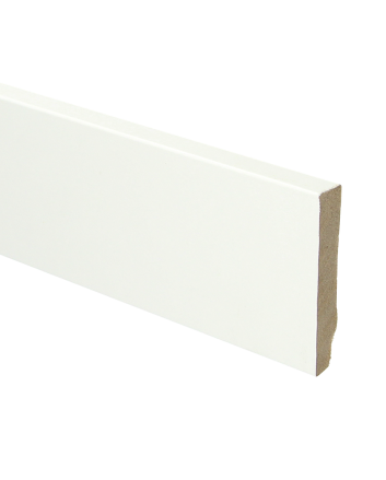 MDF plint recht 70x12 wit gefolied | 2.4 meter