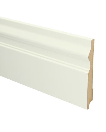 MDF Renaissance plint 150x18 wit voorgelakt RAL 9010 | 2.4 meter