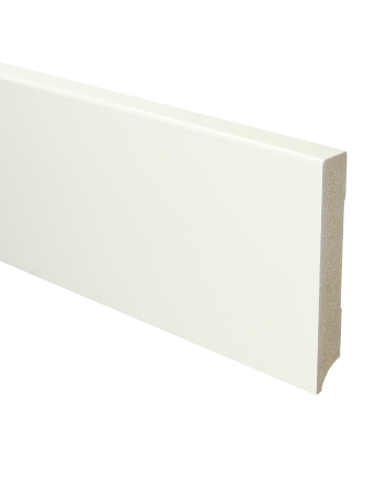 MDF Moderne plint 120x18 voorgelakt RAL 9016 | 2.4 meter