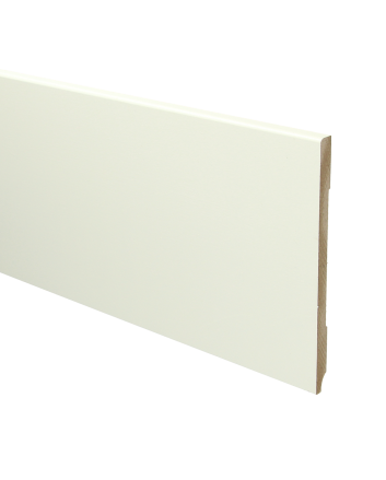 MDF Moderne plint 150x9 wit voorgelakt RAL 9010 | 2.4 meter