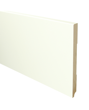 MDF Moderne plint 220x18 wit voorgelakt RAL 9010 | 2.4 meter