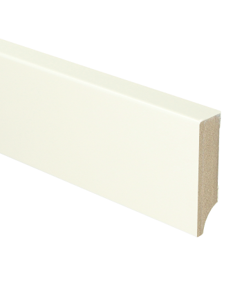 MDF Moderne plint 70x18 wit voorgelakt RAL 9010 | 2.4 meter