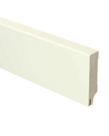 MDF Moderne plint 70x18 RAL 9010 + uitsparing | 2.4 meter