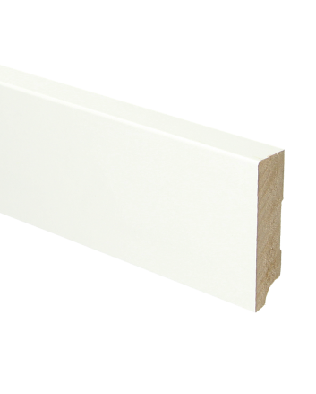 MDF plint recht 70x18 wit gefolied | 2.4 meter