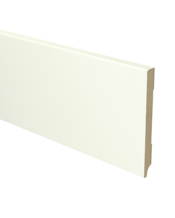 MDF Moderne plint 120x12 wit voorgelakt RAL 9010 | 2.4 meter