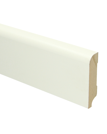 MDF Koloniale plint 76x18 wit voorgelakt RAL 9010 | 2.4 meter