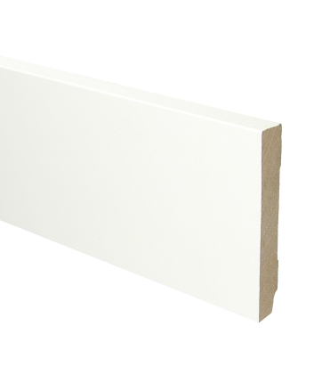 MDF plint recht 120x18 wit gefolied | 2.4 meter