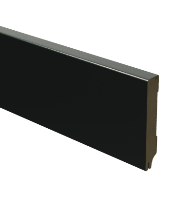 MDF Moderne plint 90x15 RAL 9005 + uitsparing | 2.4 meter