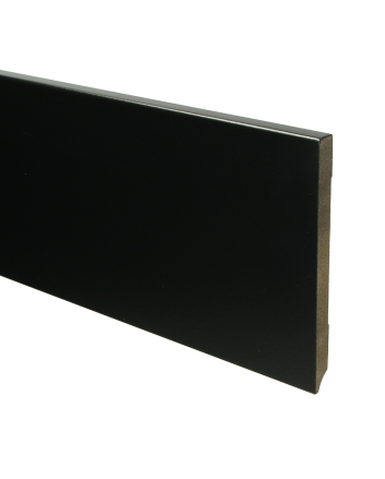 MDF Moderne plint 150x12 voorgelakt RAL 9005 | 2.4 meter