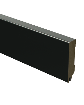 MDF Moderne plint 70x15 RAL 9005 + uitsparing | 2.4 meter