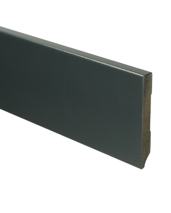 MDF Moderne plint 90x12 voorgelakt RAL 7016 | 2.4 meter